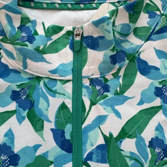 TOMMY BAHAMA Women’s Island Zone Aubrey Seaside Brights Mock  Top Size L NWT - Picture 4 of 14